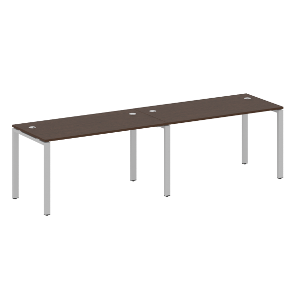 Рабочая станция на 2 раб.места Metal System Style БП.СМ-2.3 2800x720x750 (Венге Цаво/Серый металл)