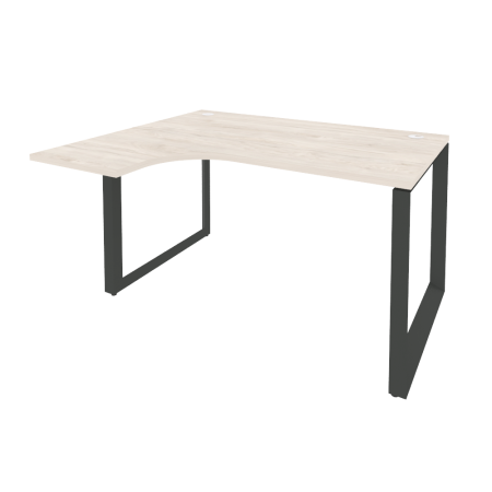 Стол эргономичный левый на О-образном м/к Onix O.MO-SA-3L 1380x1180x750 (Денвер Светлый/Черный металл)
