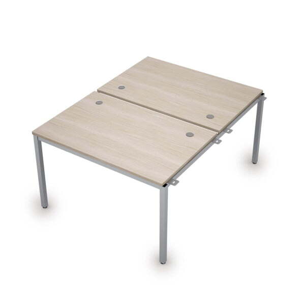 6МБН.288 Сдвоенные бенч-системы, начальный модуль (1200x1635x750) (Шамони светлый/Алюминий матовый)