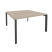 Рабочая станция на П-образном м/к Onix O.MP-D.RS-2.3.7 1380x1475x750 (Тиквуд Темный/Белый Металл)