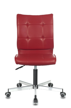 Кресло Бюрократ CH-330M/RED без подлокотников красный Next-13 искусственная кожа крестовина металл (Компьютерное кресло CH-330M красный)