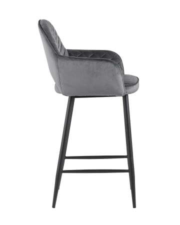 Стул полубарный Венера диамант велюр серый (Стул полубарный Венера диамант серый)