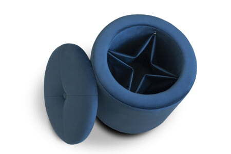 Пуф Round с ящиком для хранения (400x400x410) Аквамарин (Аквамарин)