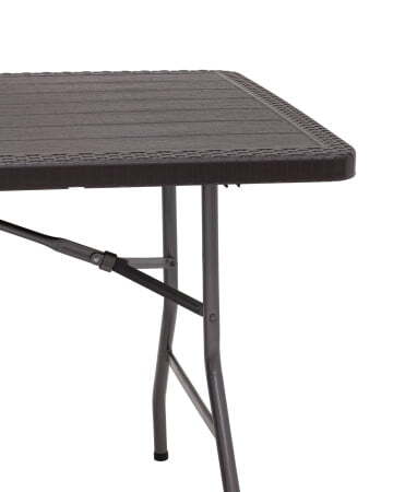 Стол складной чемодан пластиковый Кейт 180 коричневый (Стол складной Кейт коричневый)