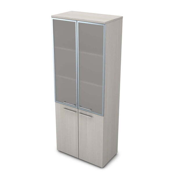 Шкаф высокий со стеклом Gloss line 9НШ.005.19 800x450x2045 (Ivory)