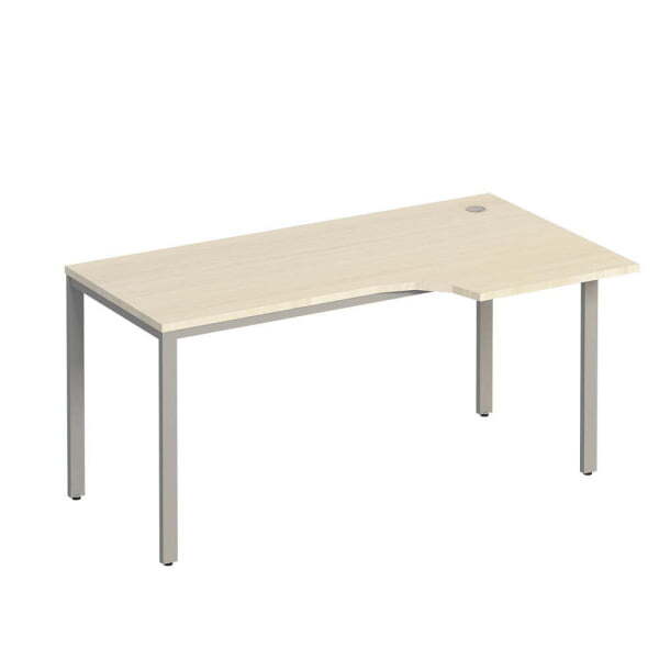 Стол эргономичный правый на металлокаркасе  Комфорт МП2 К 196 1600x900x750 (Дуб шамони светлыйСерый)