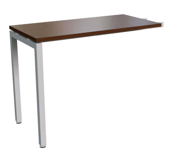 Брифинг-приставка к столу рабочая Steel 11700 1000x500x760 (Дуб темный/Серый металл)