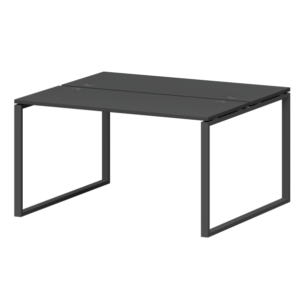 Бенч двойной на металлокаркасе Смарт СМС2-О-10К.120.Пр25 1000x1236x750 (Графит/Антрацит)