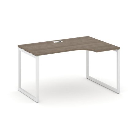 Стол рабочий эргономичный SN-4O.SPA-022(R) (1580х800/980х750) (Вяз Благородный/Металл Белый)