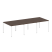 Переговорный стол 3 столешницы Metal System Style БП.ПРГ-3.1 3000x1235x750 (Дуб Наварра/Серый металл)