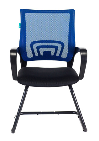 Кресло CH-695N-AV синий TW-05 сиденье черный TW-11 сетка/ткань полозья металл черный (Синий)