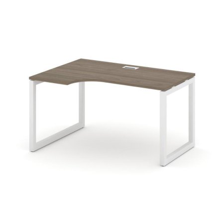 Стол рабочий эргономичный SN-5O.SPA-022(L) (1580х800/980х750) (Вяз Благородный/Металл Белый)
