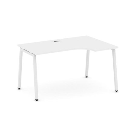 Стол рабочий эргономичный SN-4A.SPA-001(R) (1380х600/980х750) (Белый/Металл Белый)