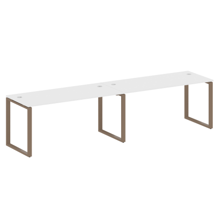 Рабочая станция Metal System Style БО.СМ-2.4 3200x720x750 (Белый/Мокко металл)