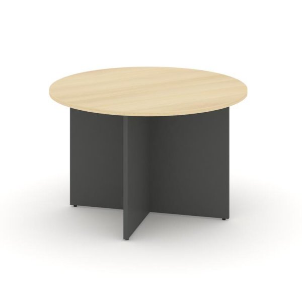 Стол переговорный круглый SN-D.SPRG-004 (1180х1180х750) (Акация Лорка/Антрацит)