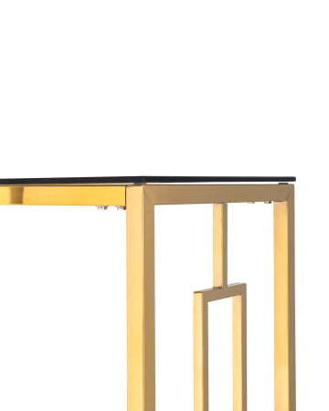 Консоль БРУКЛИН 120*40 золото стекло smoke (Консоль Бруклин черный)