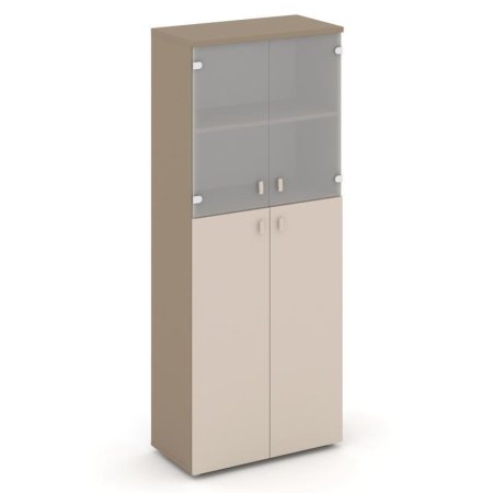 Шкаф высокий широкий ES.ST-1.7 (800х420х1977) (Латте/Капучино/Сатин матовый)