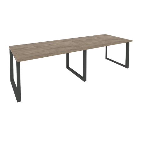 Стол переговорный Onix O.MO-PRG-2.3 2760x980x750 (Тиквуд Темный/Черный металл)