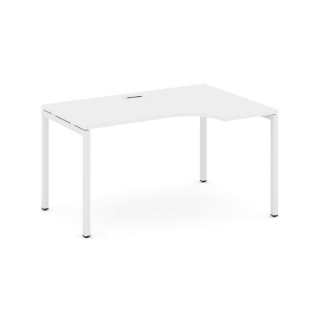 Стол рабочий эргономичный SN-4P.SPA-011(R) (1380х700/980х750) (Белый/Металл Белый)
