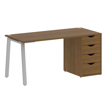 Стол письменный VR.SP-3-158.4.A 1580x720x750 (Орех Гварнери/Серый Металл)