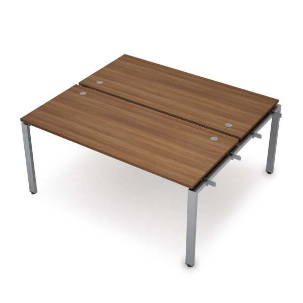 6МБН.6277 Бенч-система на 2 рабочих места, начальный модуль (1000x1435x750) (Шамони темный/Алюминий матовый)