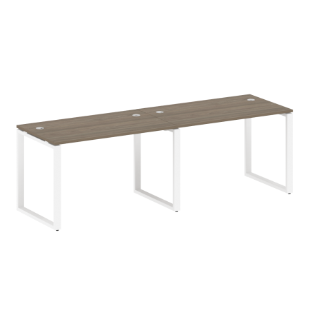 Рабочая станция Metal System Style БО.СМ-2.2 2400x720x750 (Вяз/Белый металл)