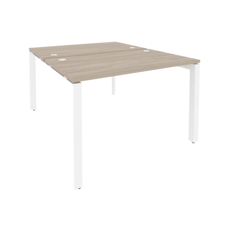 Рабочая станция на П-образном м/к Onix O.MP-D.RS-2.2.7 1180x1475x750 (Дуб Аттик/Белый Металл)