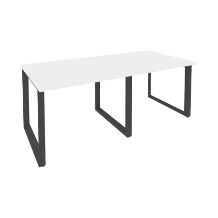 Стол переговорный Onix O.MO-PRG-2.1 1960x980x750 (Белый Бриллиант/Черный металл)