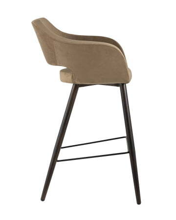 Стул барный Саймон велюр капучино (Стул барный Саймон капучино)