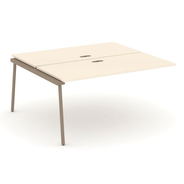 Двойной наборный элемент рабочей станциии ES.2.NRS-4-LP (1580х1500х750) (Сатин/Металл Латте)