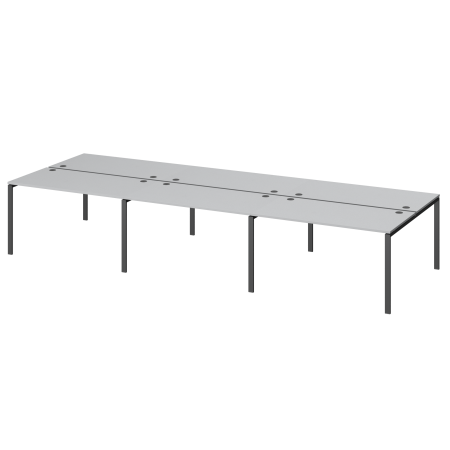 Бенч двойной на 6 рабочих мест Арго-М АМБ-003-6 4200x1496x760 (Серый)