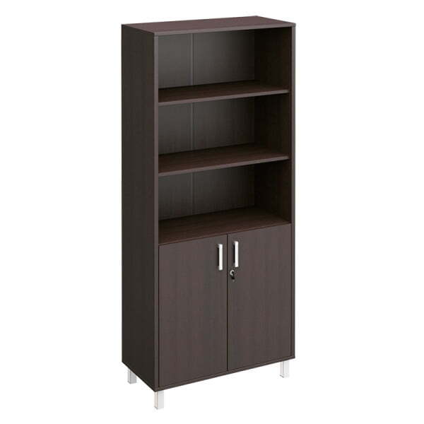 Шкаф для документов двери ДСП с замком + ниши Борн B 430-821-1 900x450x2074 (Венге)