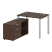 Рабочая станция с опорной тумбой левая Metal System Style БП.РС-СТС-2.1 Л 1100x1520x750 (Дуб Наварра/Серый металл)