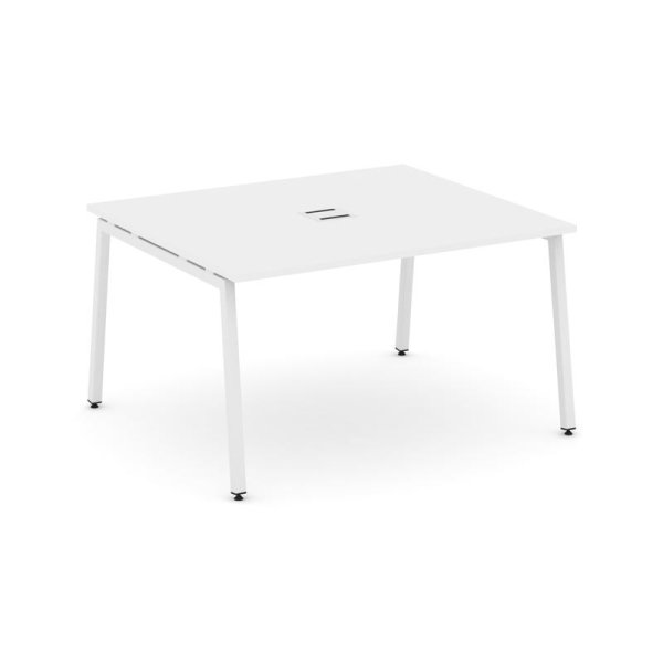 Стол переговорный SN-4A.SPRG-033 (1380х1180х750) (Белый/Металл Белый)