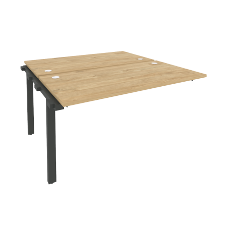 Наборный элемент рабочей станции на м/к Onix O.M-2.NRS-3.7 1380x1475x750 (Тиквуд Светлый/Черный металл)