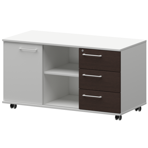 Креденция правая Кортез KZT-62R 1200x568x648 (Дуб венге/Белый)